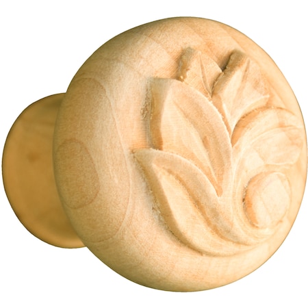 Osborne Wood Products 1 1/2 x 1 1/2 Acanthus Leaf Knob in Cherry 30013C